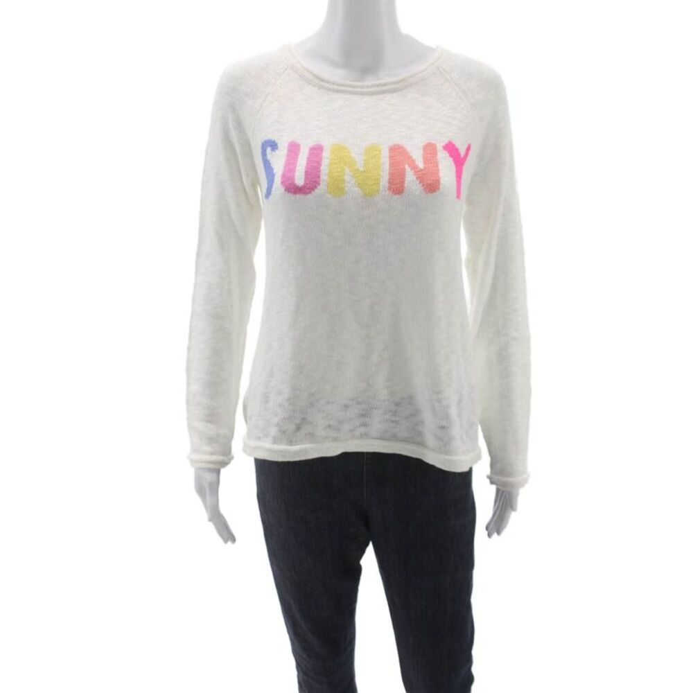 Lilly Pulitzer Unisex Pullover Sweater White Long Sleeve Size S